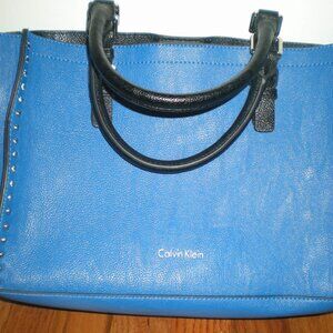 Calvin Klein Blue and Black Tote Bag/Purse